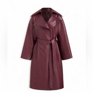 Cider Women's Deep Red Trench Coat